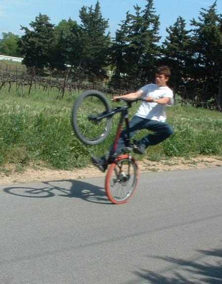 weeling pied sur la selle
